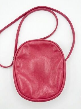 Mondi Vintage Leather Pink Peach Women's Leather Crossbody Bag Zipper closure